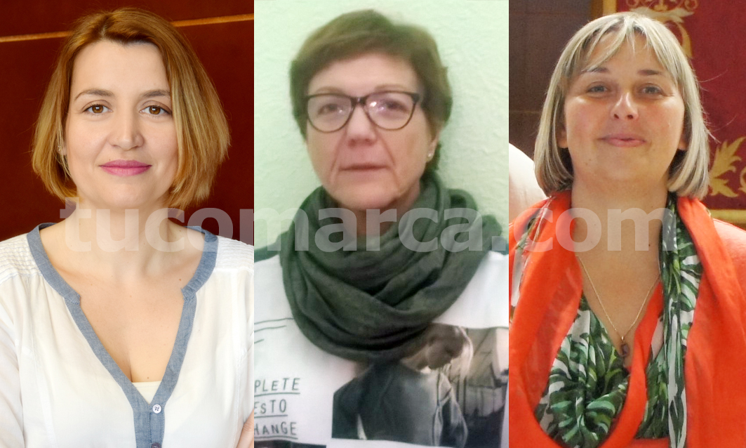 Verónica Alcocer (PP), Paquita Collado (PSOE) y Amparo Vañó (Ciudadanos). tc.c