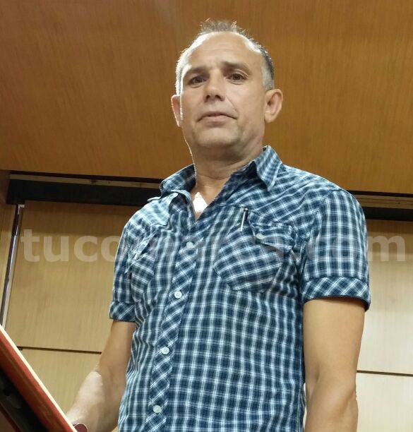 El nuevo presidente de la mancomunidad durante la toma de posesión de su cargo.