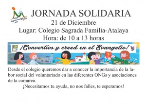 ATALAYA Cartel de la jornada solidaria en Atalaya.