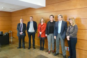 Responsables de ambas instituciones, encabezados por María José Mira y por Aurelio Martínez.