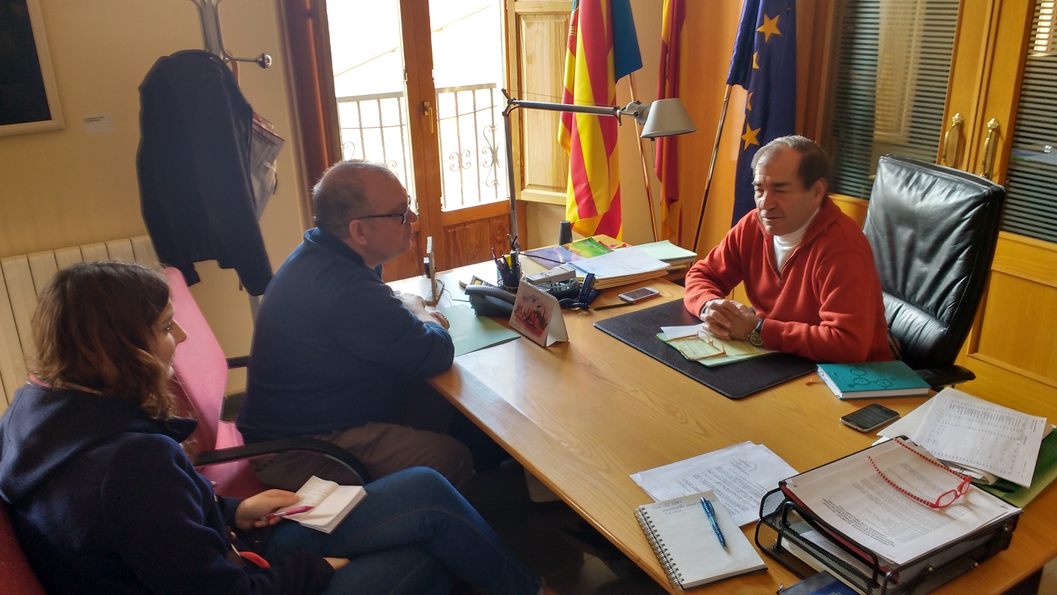 Un momento de la reunión mantenida en Camporrobles.