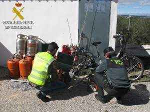 robosturis Parte de los objetos recuperados por los agentes de la Guardia Civil.
