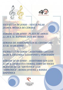 Conservatorio Cartel de la semana cultural.