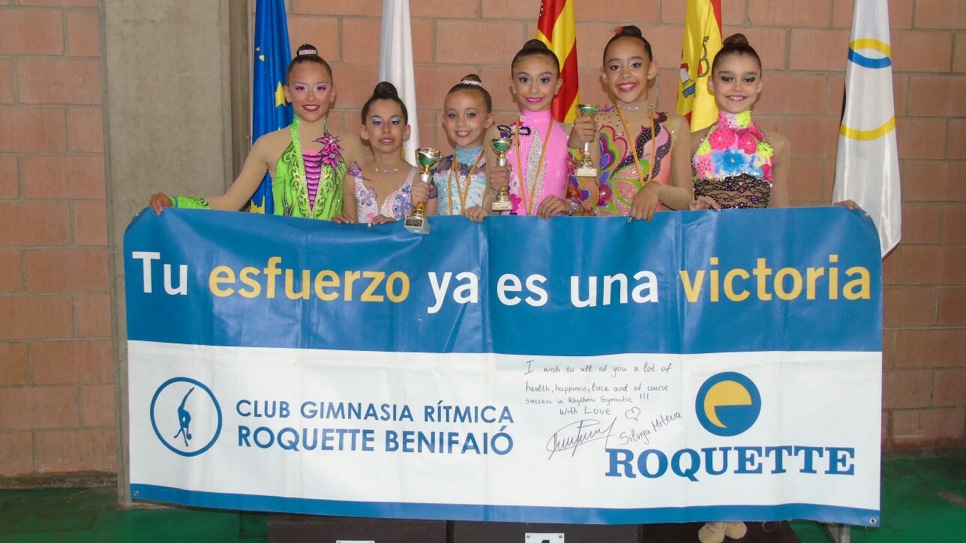 Oro, plata y bronce para el Club Gimnasia Rítmica Roquette Benifaió.