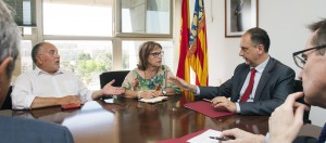 Conxa García durante la entrevista mantenida con el Inspección de Trabajo.