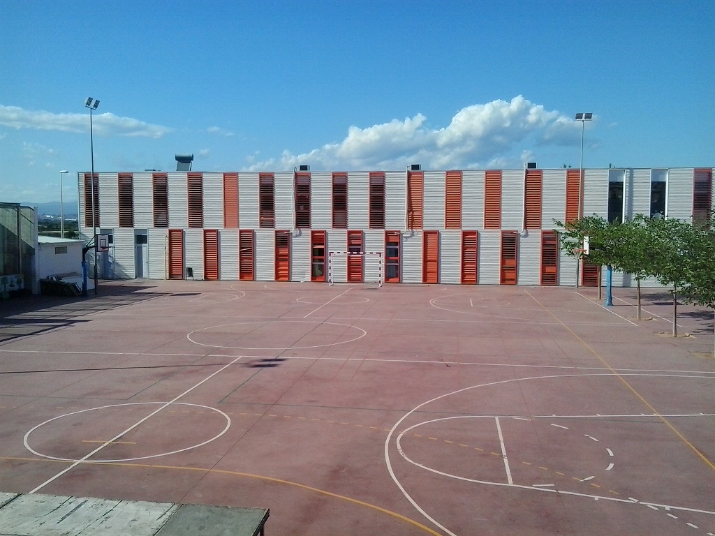 Aulas del colegio afectado por las temperaturas.