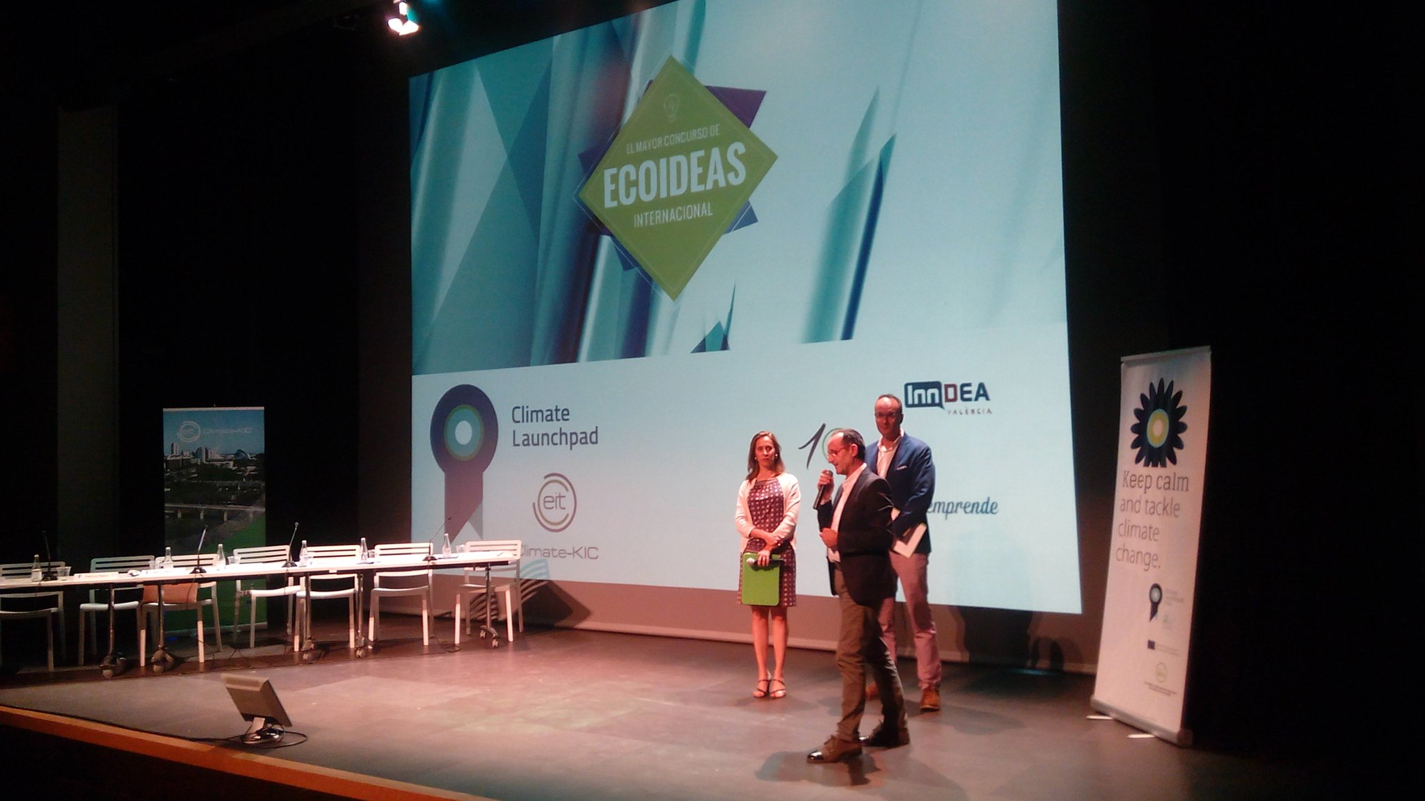 El diputado Bartolomé Nofuentes durante su participación en el Climate Launchpad, el mayor encuentro de innovadores de Europa.