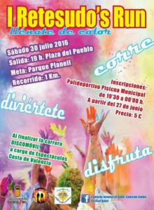 retesudos Cartel de la divertida prueba.