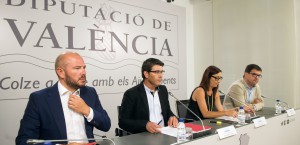 Rueda de prensa de la presentación del PIFS a cargo de los responsables de la Diputación.