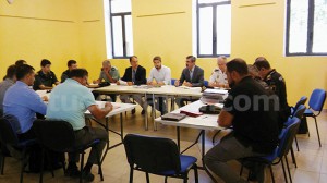 Junta de Seguridad previa a La Tomatina 2016 desarrollada este viernes en Buñol.