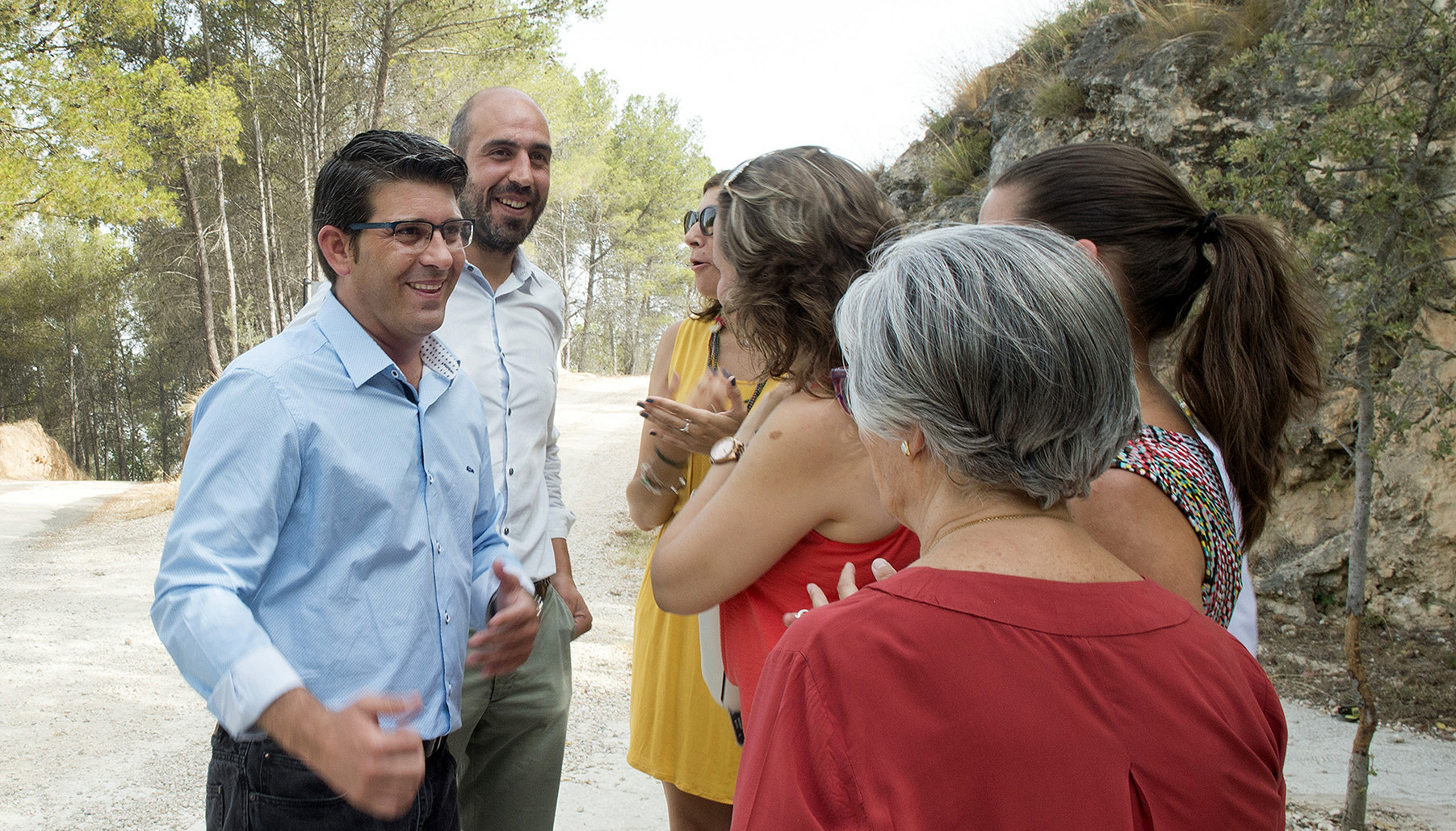 El presidente, Jorge Rodríguez, con el diputado de Infraestruturas, Pablo Seguí.