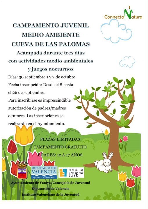Cartel anunciador del campamento.