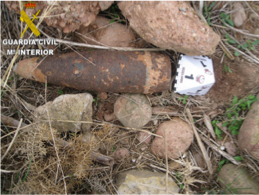 Explosivos detonados por la Guardia Civil.