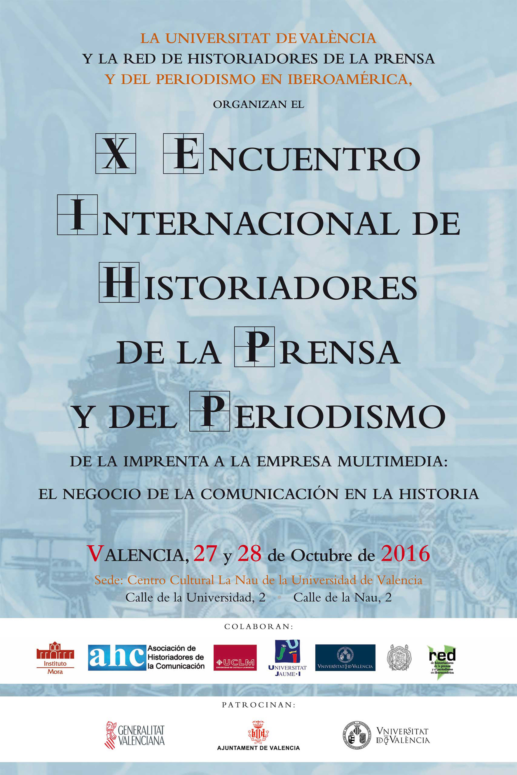 Cartel del encuentro que se desarrolla este jueves y viernes en Valencia.