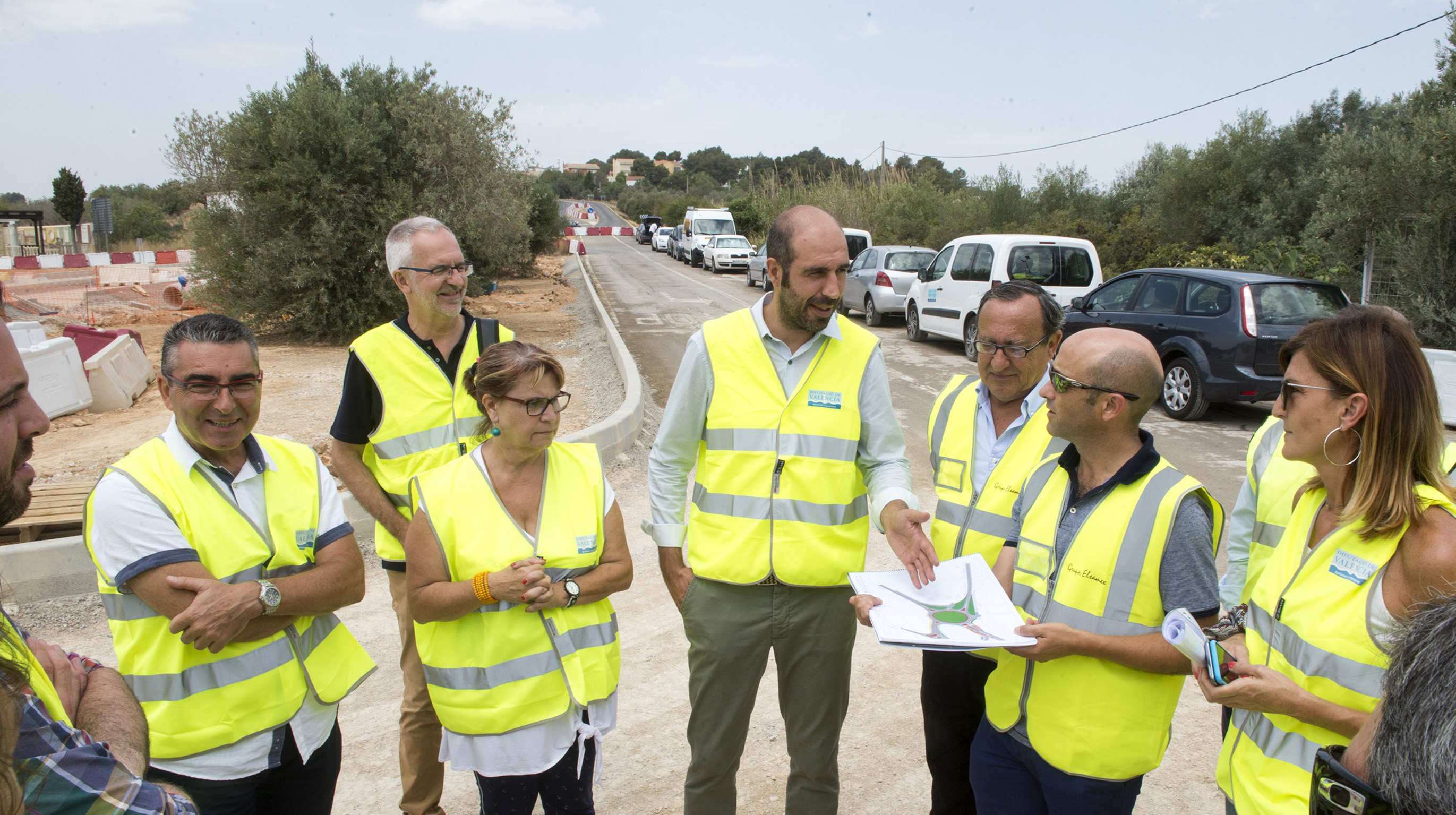 Pablo Seguí en una visita a las obras financiadas por la Diputación de Valencia.