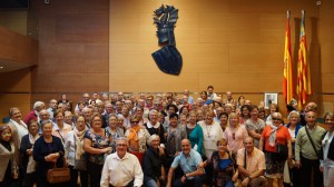 dipuPedralba Vecinos y vecinas de Pedralba y Alfafar durante la visita a la Diputación.
