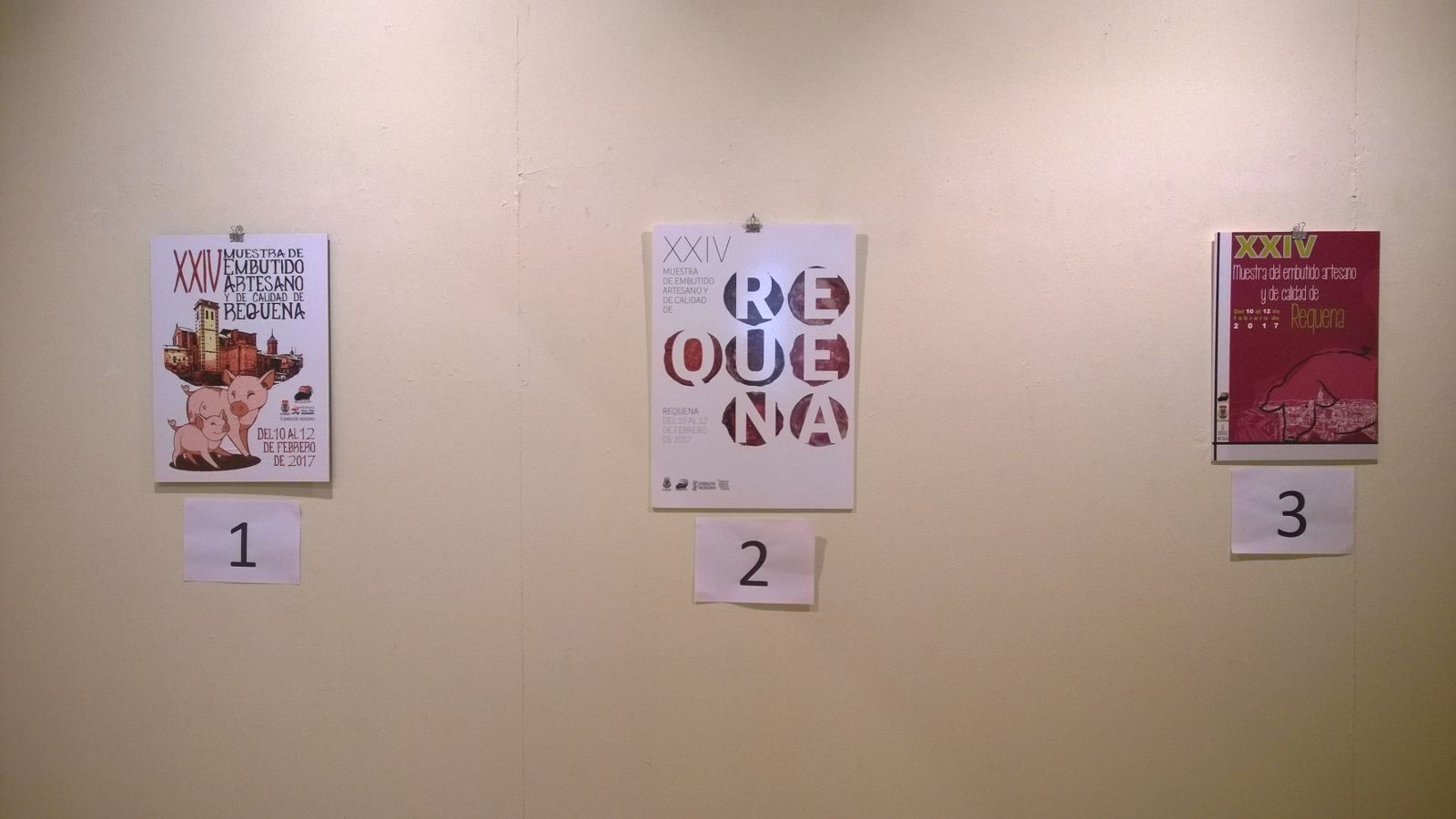 Carteles seleccionados para el concurso.