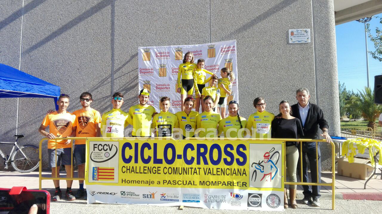 Podio de la prueba desarrollada este martes en Buñol.