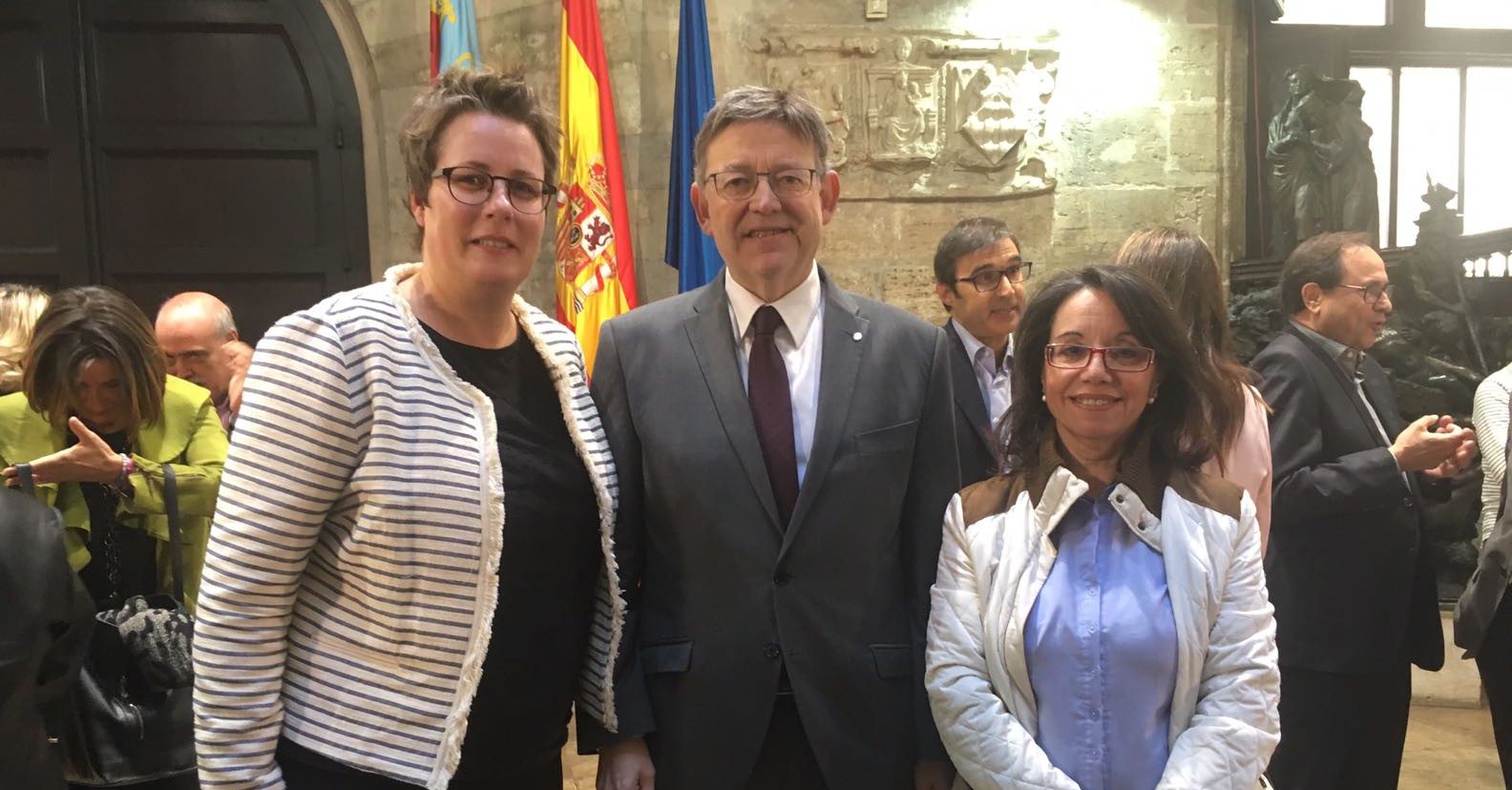 La Secretaria Autonómica María José Mira con el presidente de la Generalitat, Ximo Puig.