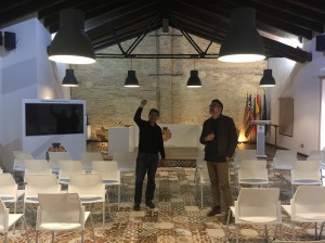 Una imagen de la rehabilitación de la planta baja de la antigua almazara de Olocau para su conversión en Centro Social Senior.