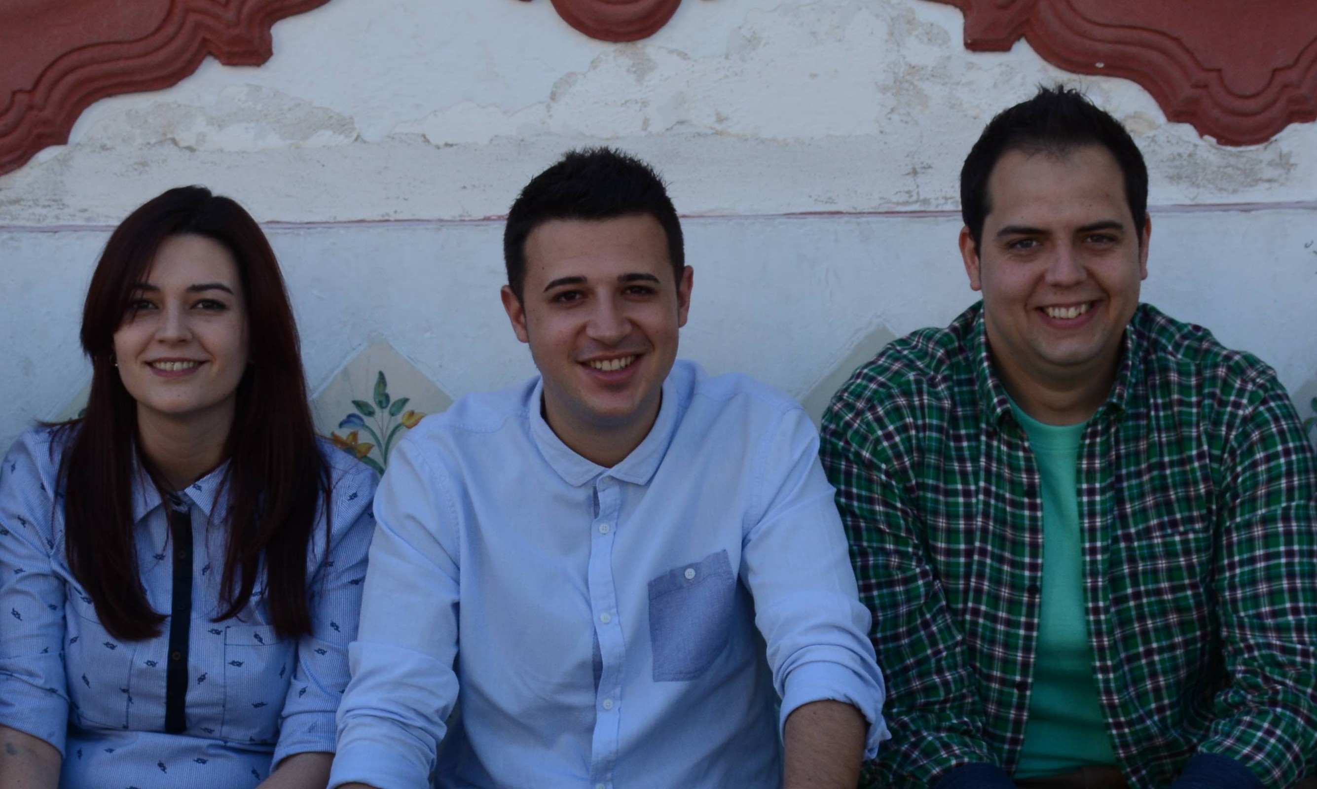 Los ediles de EU en Chiva: Marta Paniagua (que sustituirá Jacobo Morales), Manu Clemente y Jacobo Morales.