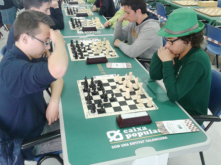 Lucas Guardiola en un momento crucial de la partida.