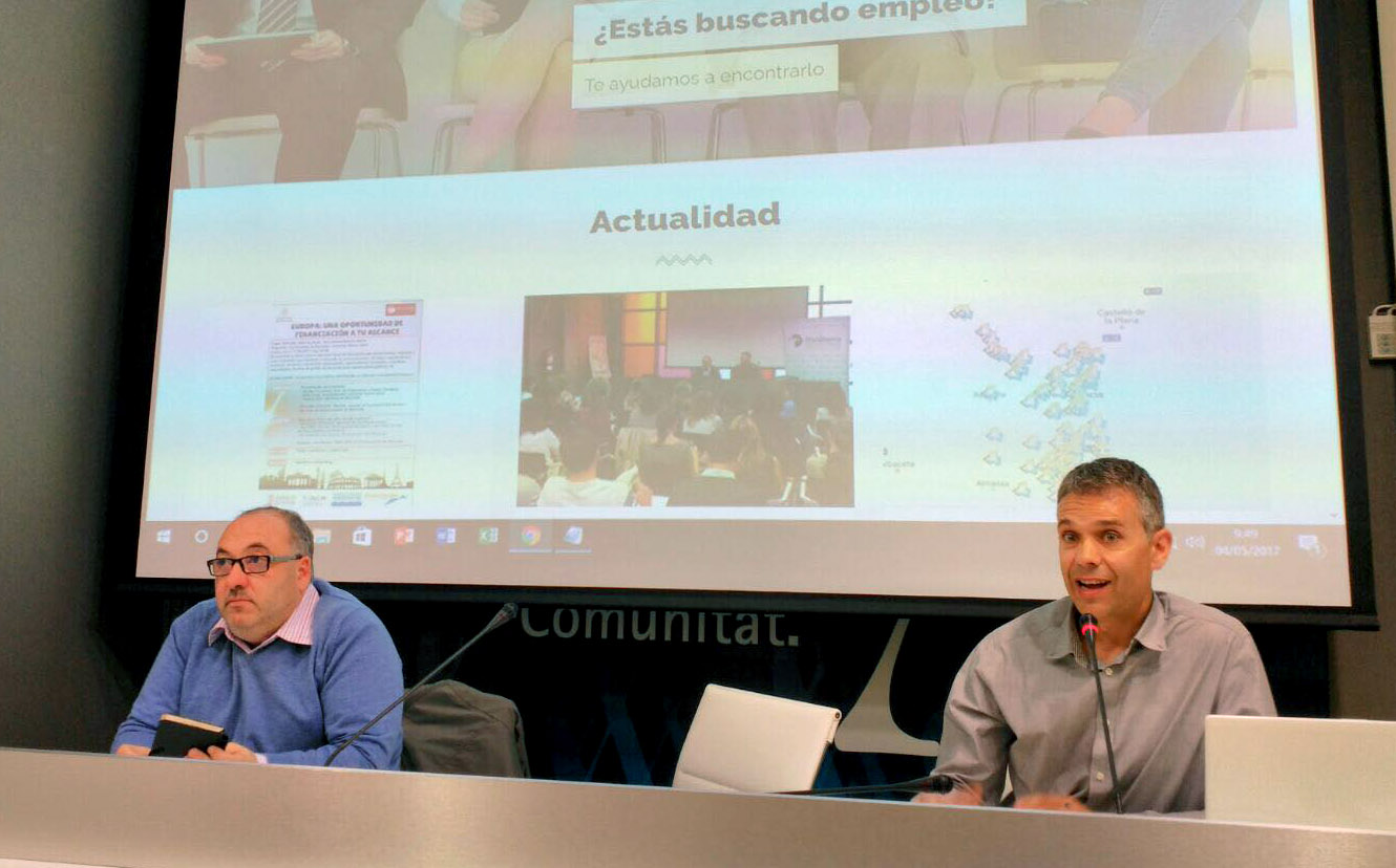 Josep Melero, director àrea Promoció Econòmica i M. Angel Ferri, director àrea Estudis i Planificació Estratègica.