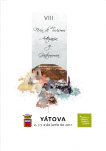 Cartel de la octava edición de la Feria de Turismo, Artesanía y Gastronomía de Yátova.