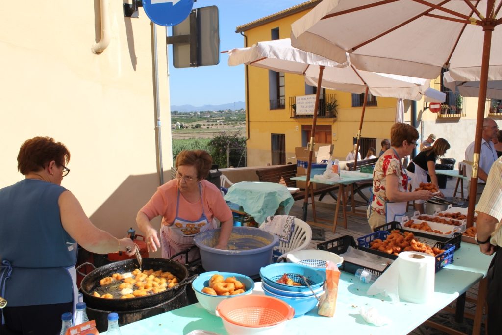 Varias de las imágenes de la fiestas del Cristo de los Afligidos de Riba-roja.