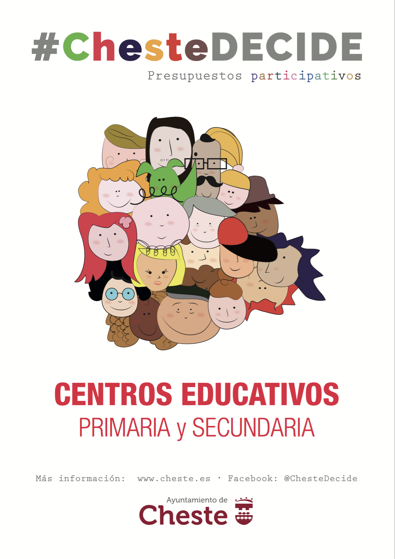 Cartel #ChesteDecide para los centros educativos.
