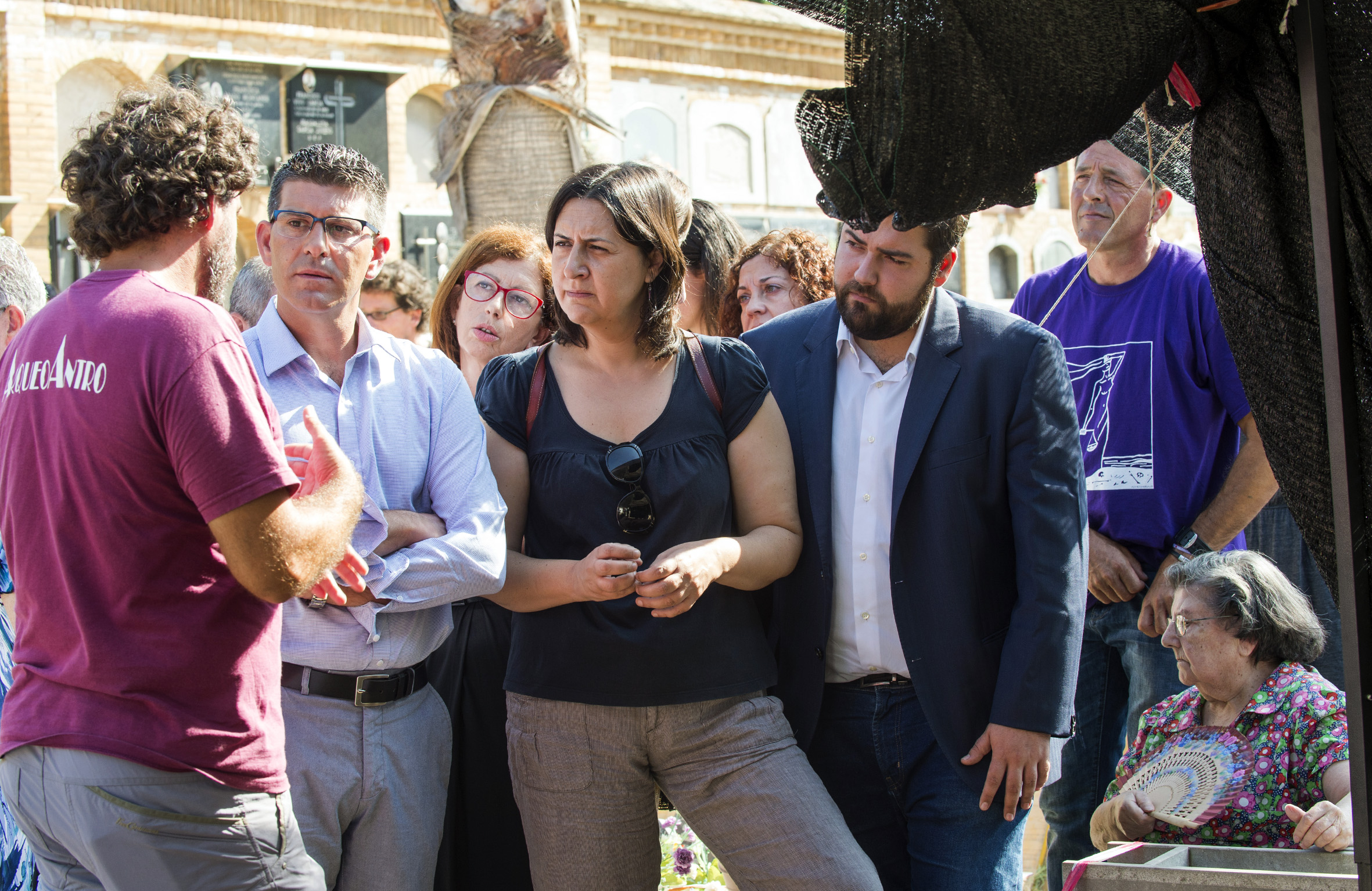 El presidente de la Diputació, Jorge Rodríguez, y la diputada de Memoria Histórica, Rosa Pérez Garijo.
