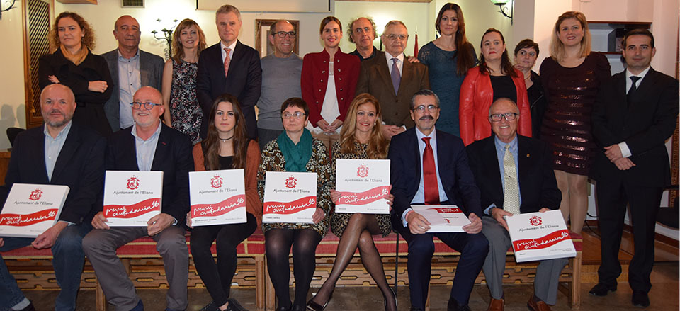 Els “Premis Ciutadania” reconeixen la labor de veïns i col·lectius de l'Eliana que han destacat en àmbits com la cultura, l'empresa i el comerç local, l'educació, el món de l'esport o l'acció social.