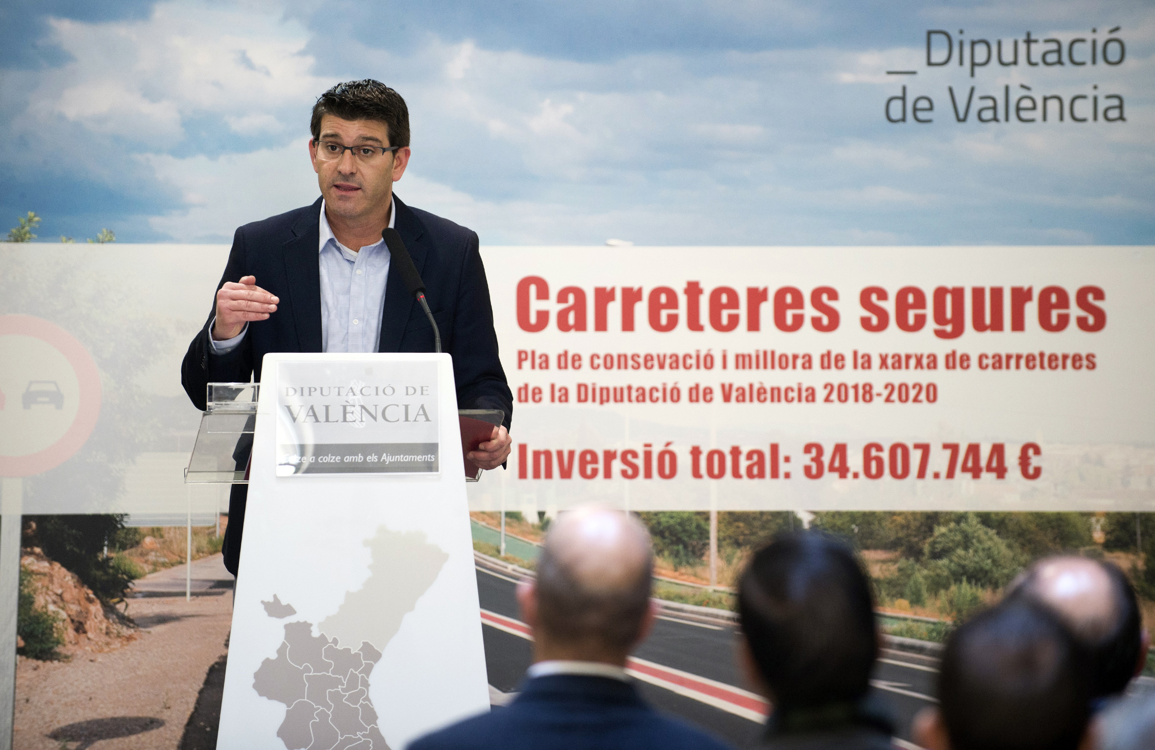 El presidente de la Diputació de València, Jorge Rodríguez durante la presentación.