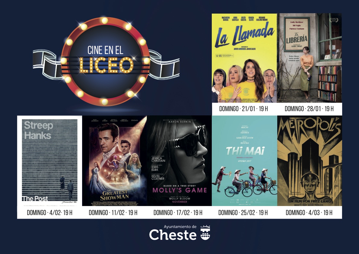 Las películas programadas en el ciclo de cine de Cheste.