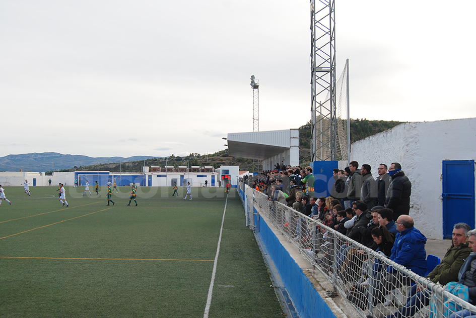El CD Buñol cayó la pasada jornada contra el Castellón en el Beltrán Báguena. Foto: Raúl Miralles Lacalle.