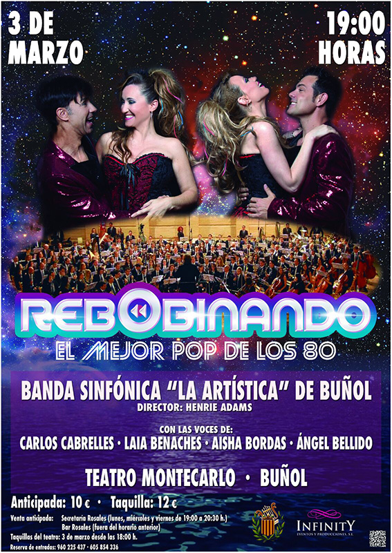 El próximo 3 de marzo en el Teatro Montecarlo de Buñol.