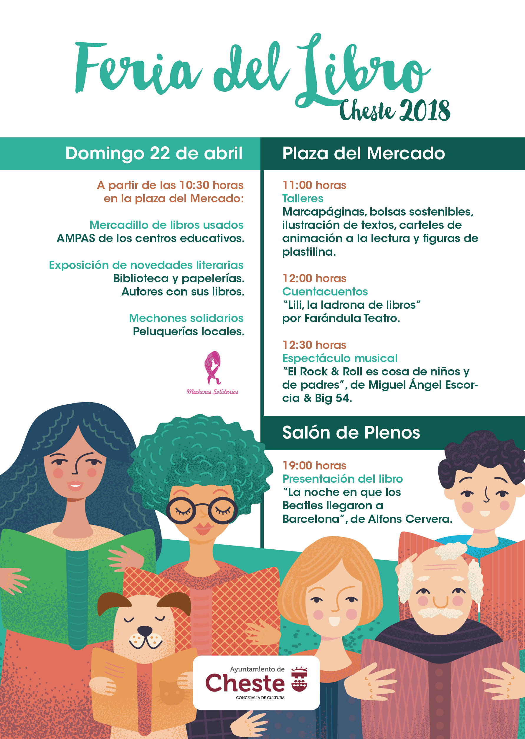 El próximo domingo, 22 de abril, se celebrará en Cheste una nueva edición de la Feria del Libro.