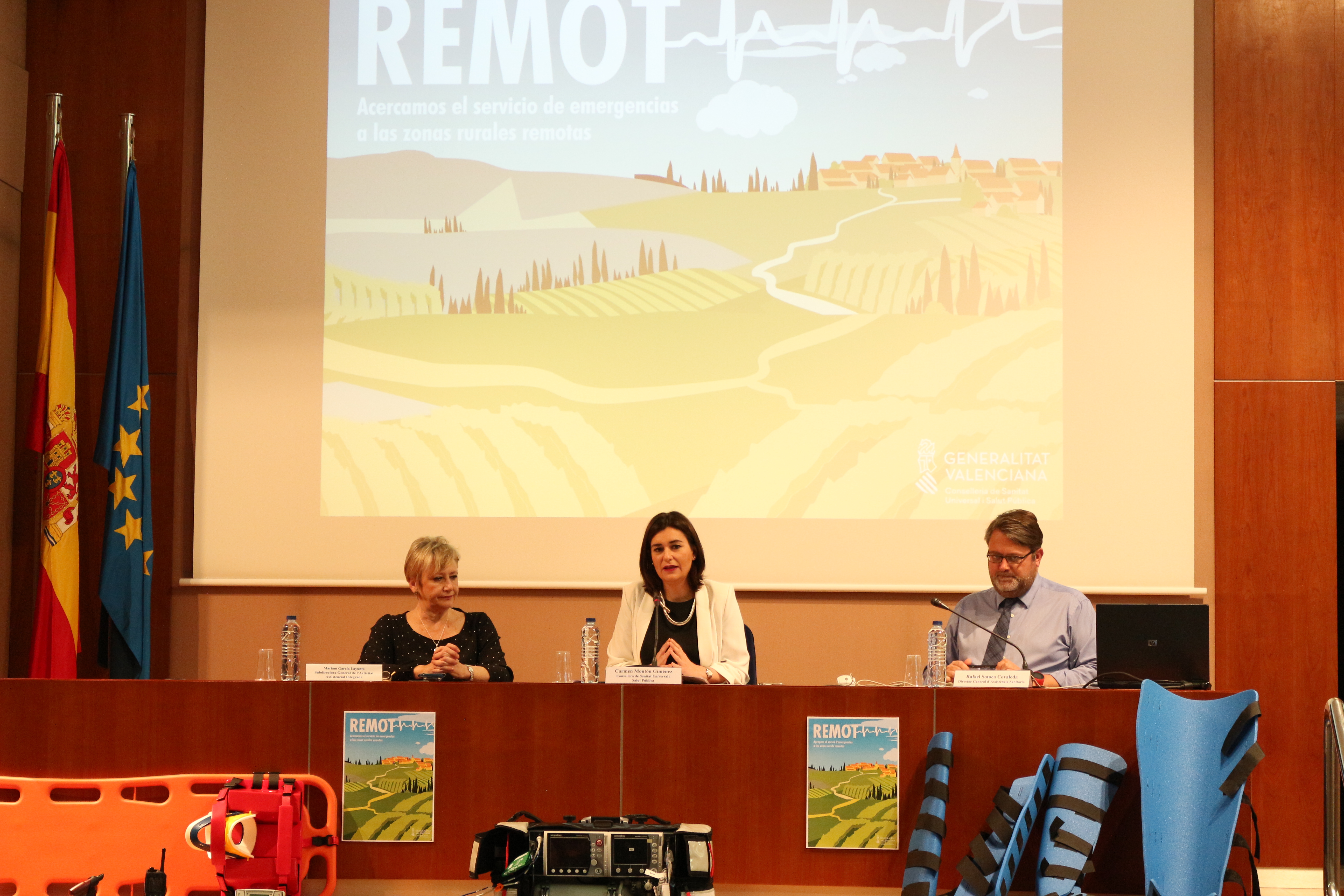 La consellera de Sanidad Universal y Salud Pública, Carmen Montón, ha presentado el Plan REMOT.
