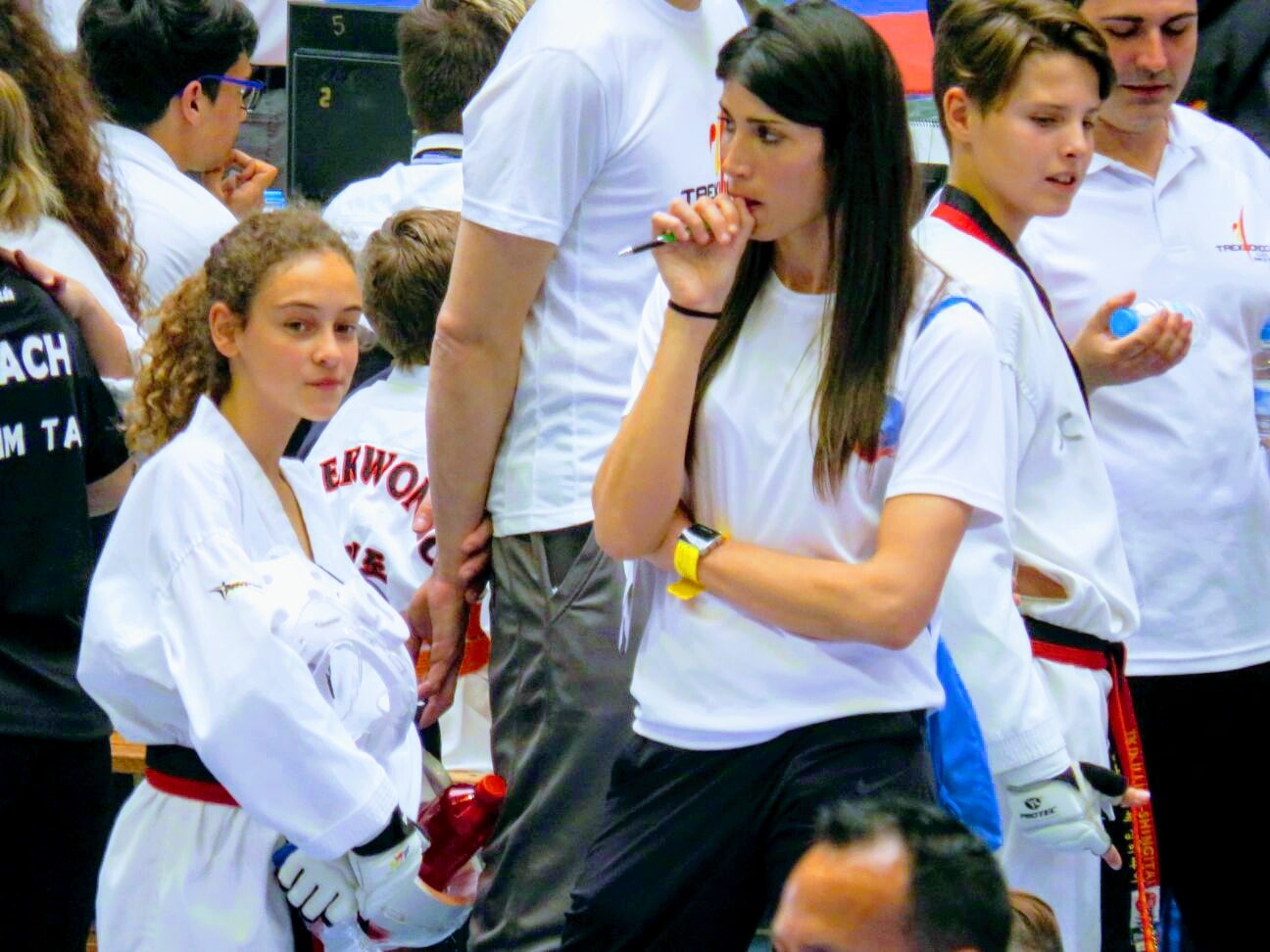 Daniela y su entrenadora Estefanía Almela.