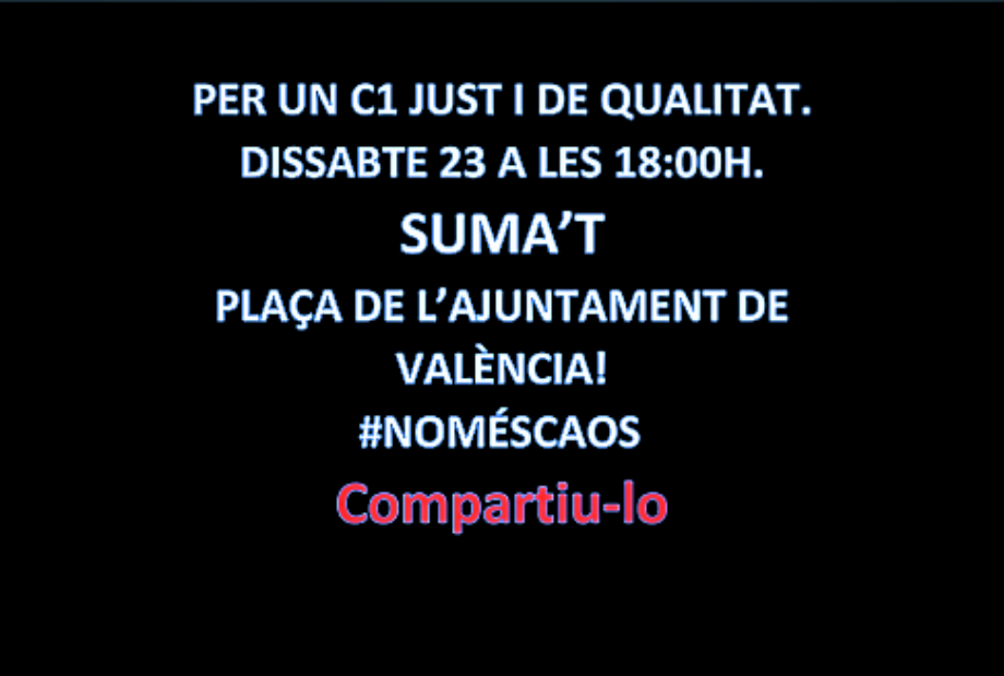 Concentración del sábado por la tarde.