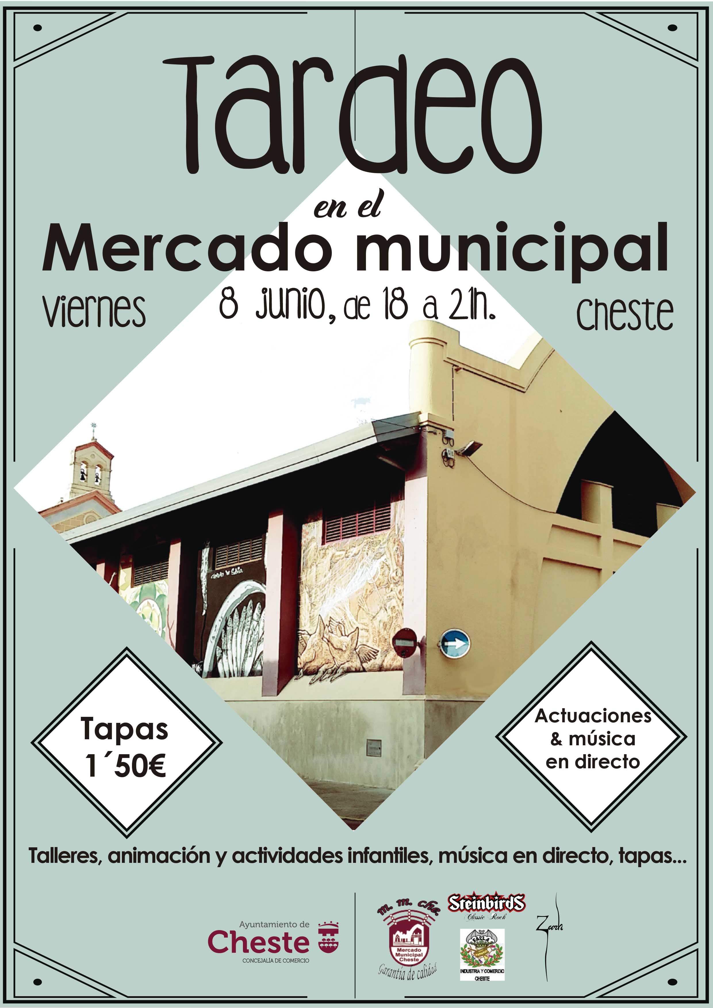 Cheste podrá degustar tapas elaboradas con productos frescos dentro de la iniciativa “Tardeo en el Mercado Municipal”.