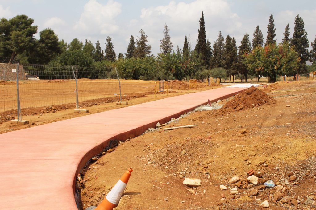 Obras del carril bici de La Pobla de Vallbona.