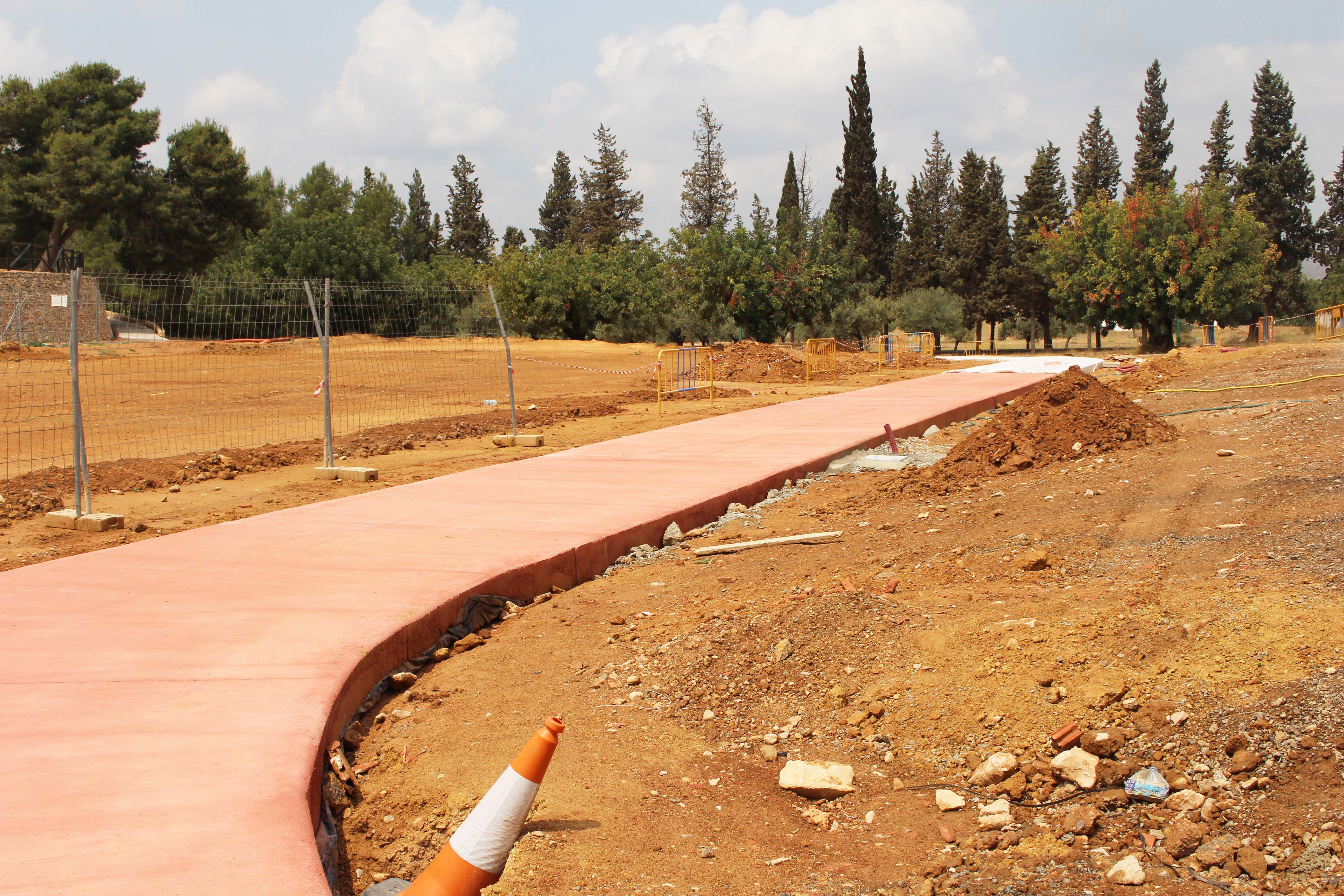 Obras del carril bici de La Pobla de Vallbona.