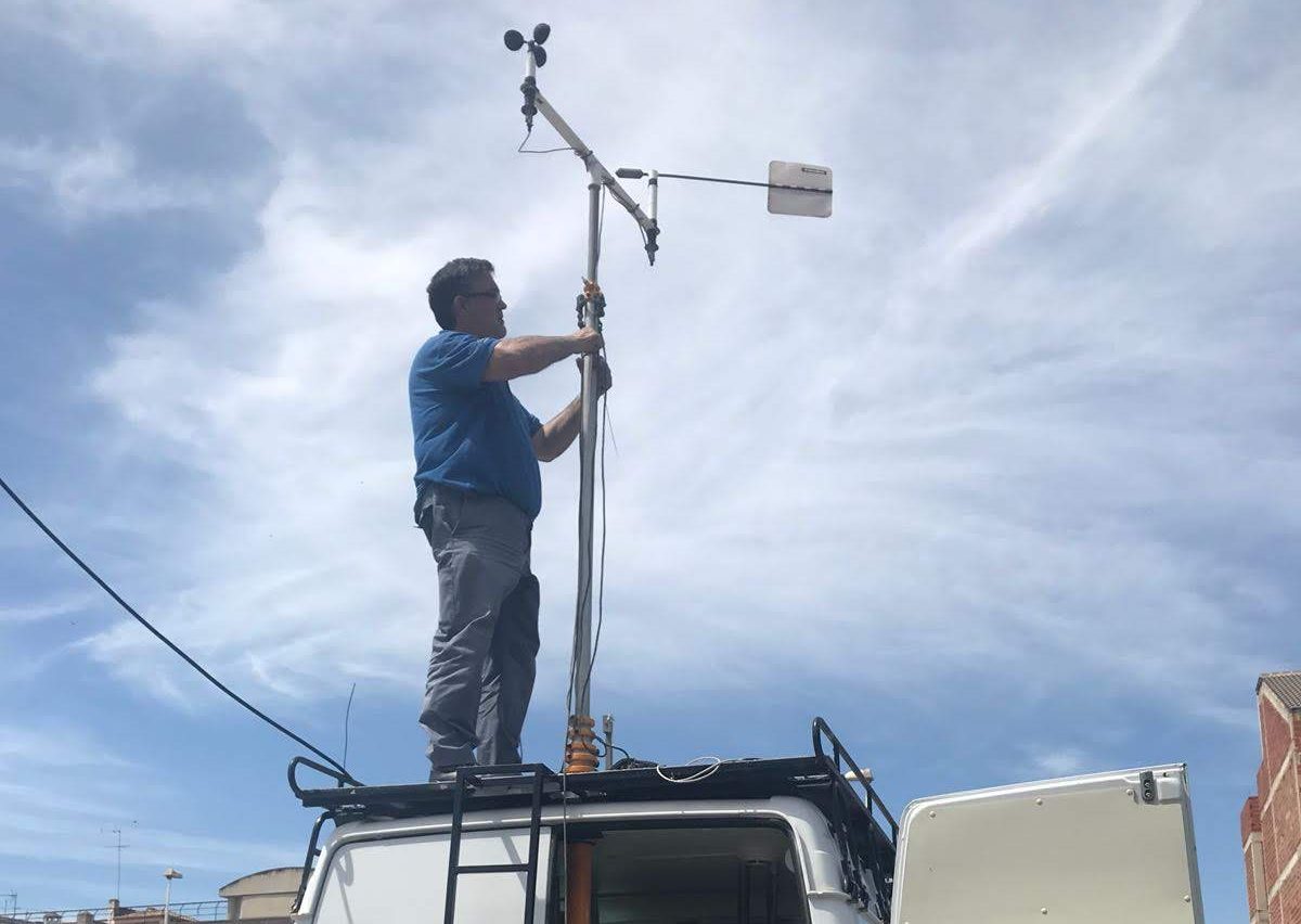 La estación de medición de la contaminación del aire llega a Cheste.