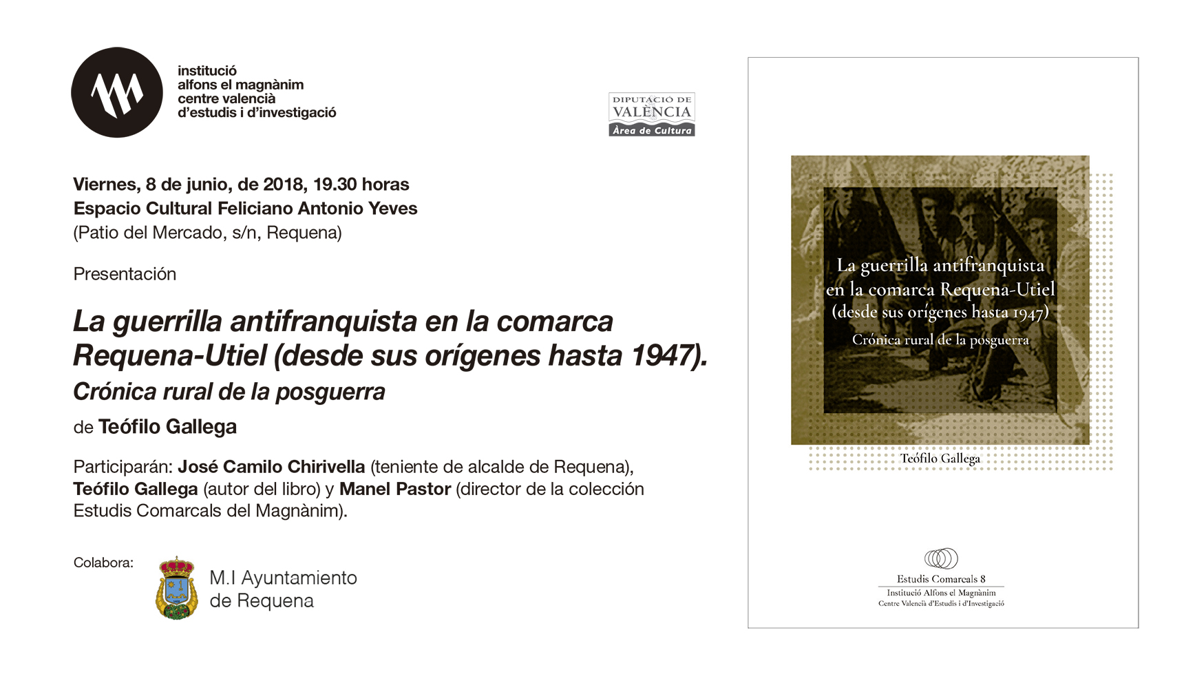 El Magnànim reivindica la memoria del maquis en la comarca de Requena-Utiel.