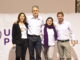 Mati Más, Héctor Illueca (Podemos), Roser Maestro y Rafa Pérez (Esquerra Unida).