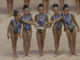 Las campeonas de España de gimnasia rítmica por conjuntos absoluto.