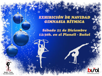 Exhibición de Navidad de gimnasia rítmica en Buñol.